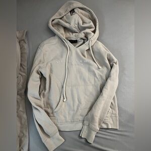 Abercrombie & Fitch Cream Fleece Hoodie
